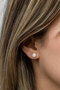Heliophilia Silver Pendientes de Plata de Ley 925 con Oro Rosa y Circón